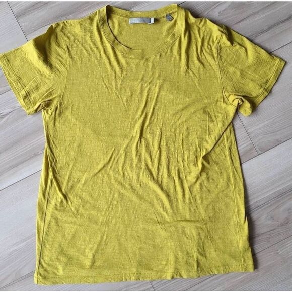 Vince Crew Neck Short Sleeve T-Shirt in ‘Cactus’ Chartreuse Green Size Medium - Picture 2 of 10